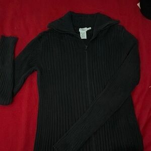 Calvin Klein Jeans Black Ribbed Sweatshirt